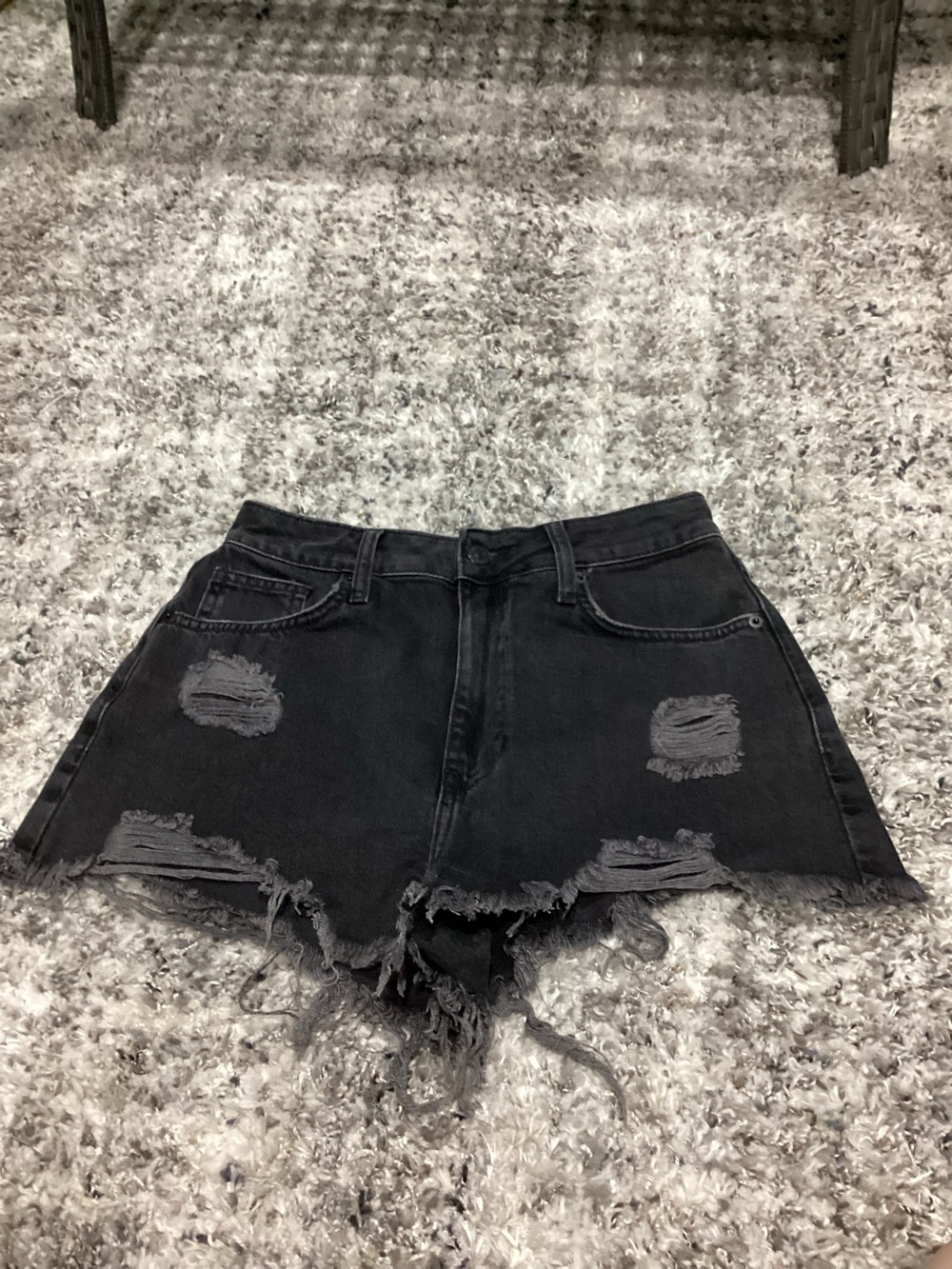 Black Jean Shorts